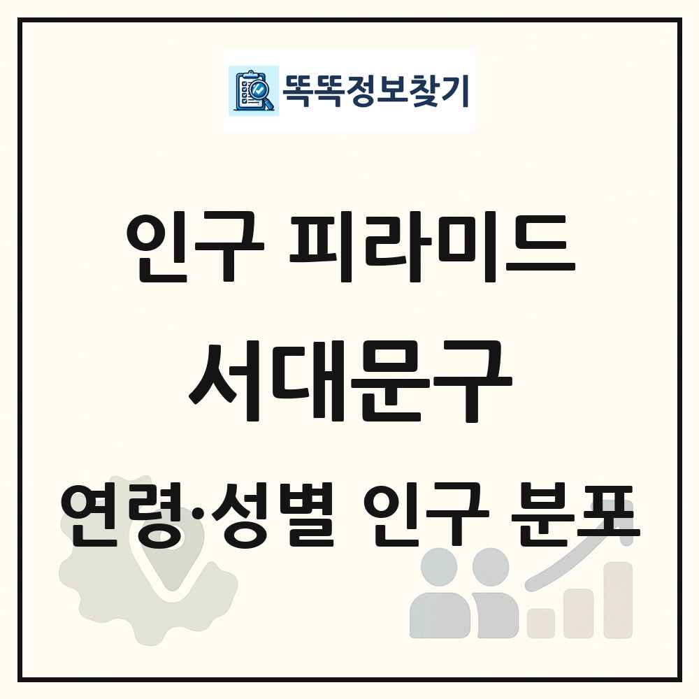 서대문구 인구 피라미드 링크 그림